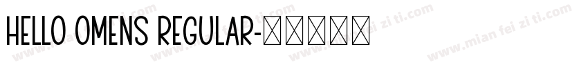 Hello Omens Regular字体转换